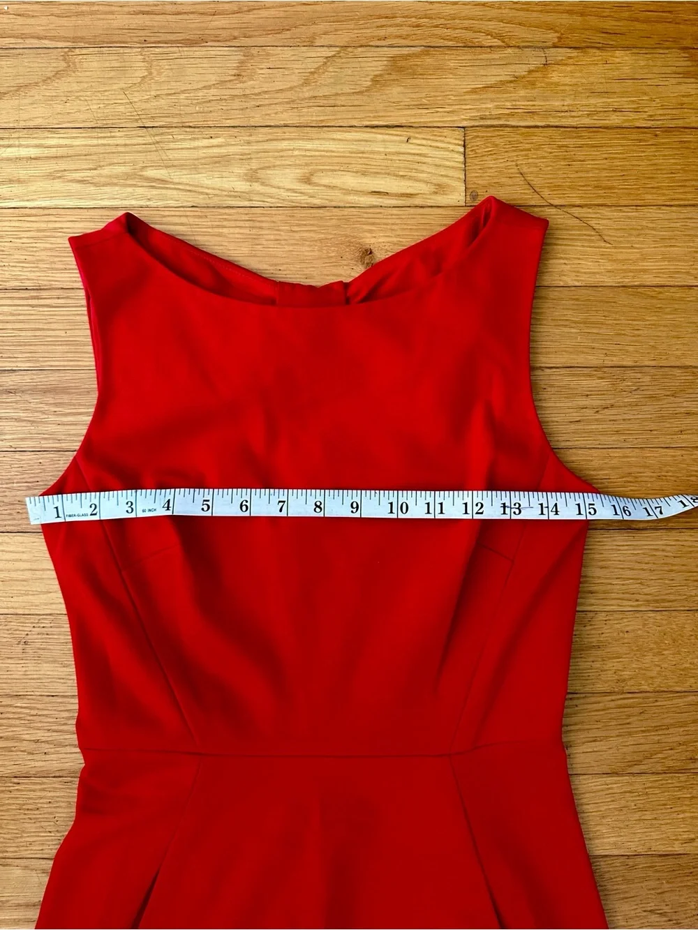 kate spade Red Sleeveless Fit-and-Flare Dress w Bow Detail On Back - Picture 14 of 16